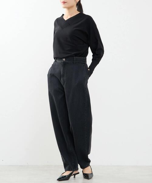 Tiara（ティアラ）の「ドルマンVネックニット（ニット/セーター・レディース・ボルドー/ブラウン/イエロー/ブラック・FREE）」の7枚目の写真