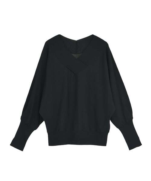 Tiara（ティアラ）の「ドルマンVネックニット（ニット/セーター・レディース・ボルドー/ブラウン/イエロー/ブラック・FREE）」の5枚目の写真