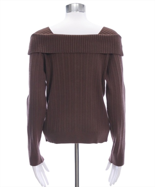 clear（クリア）の「オフショル風ボタンリブニットトップス［大人 カジュアル 着回し力抜群］≪AW新作≫（ニット/セーター・レディース・ボルドー/ブラック/アイボリー/ブラウン・F）」の11枚目の写真