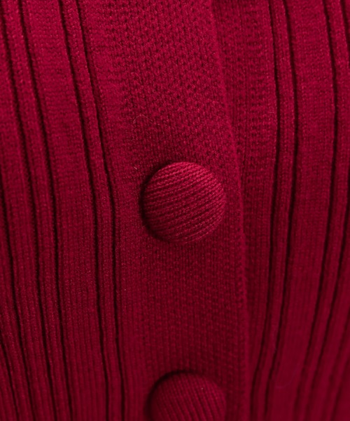 clear（クリア）の「オフショル風ボタンリブニットトップス［大人 カジュアル 着回し力抜群］≪AW新作≫（ニット/セーター・レディース・ボルドー/ブラック/アイボリー/ブラウン・F）」の16枚目の写真