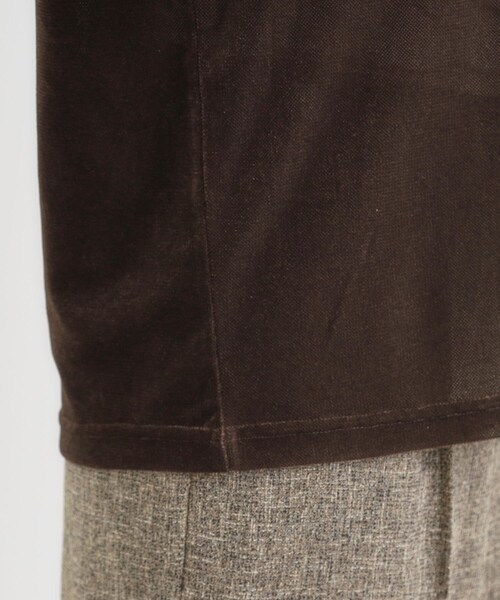DRESKIP(ドレスキップ)の「【洗える/S-LL】上品見え ベロア調シアートップス(Tシャツ/カットソー・レディース・ダークブラウン/チャコールグレー/ナチュラル・01/02/03/04)」の21枚目の写真
