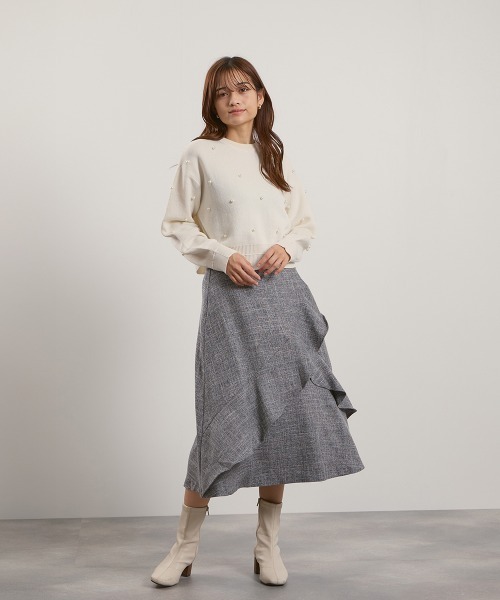 パールドットニットプルオーバー≪手洗い可能≫（ニット/セーター