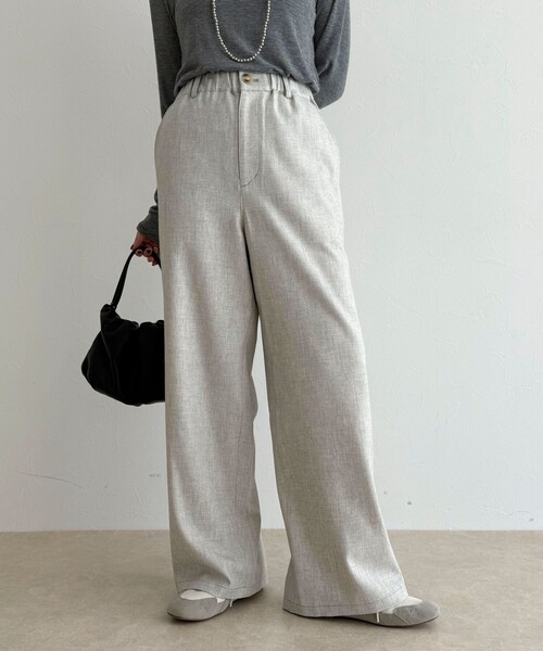 fredy emue(フレディエミュ)の「ウールライクイージーワークパンツ(その他パンツ・レディース・ブラウン/アイボリー/ブラック・36/38)」の9枚目の写真