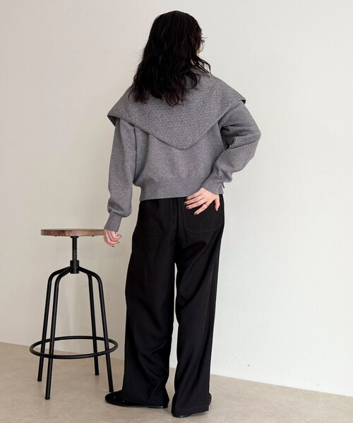 fredy emue(フレディエミュ)の「ウールライクイージーワークパンツ(その他パンツ・レディース・ブラウン/アイボリー/ブラック・36/38)」の21枚目の写真