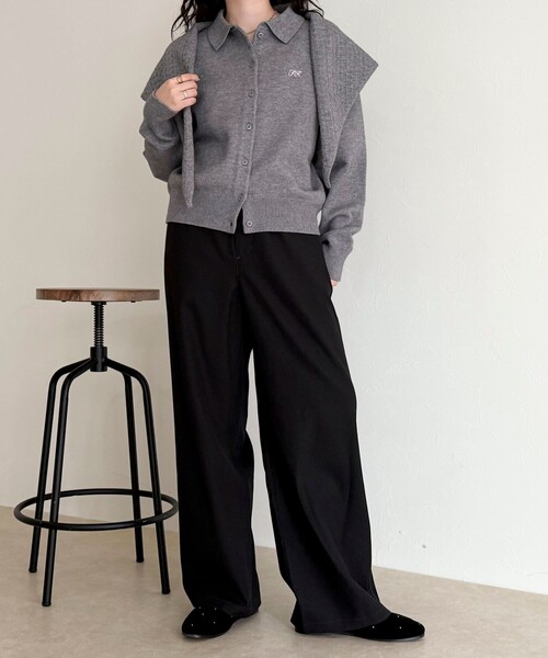 fredy emue(フレディエミュ)の「ウールライクイージーワークパンツ(その他パンツ・レディース・ブラウン/アイボリー/ブラック・36/38)」の22枚目の写真