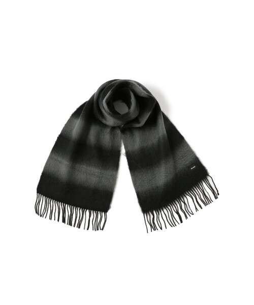 BEAMS（ビームス）の「ボーダー ビッグ ストール（マフラー・メンズ・ネイビー/ブラウン/グレー・ONE SIZE）」の2枚目の写真