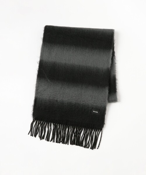 BEAMS（ビームス）の「ボーダー ビッグ ストール（マフラー・メンズ・ネイビー/ブラウン/グレー・ONE SIZE）」の4枚目の写真