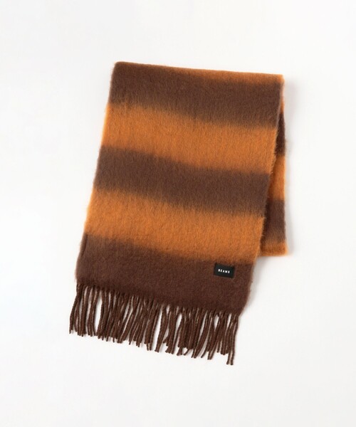 BEAMS（ビームス）の「ボーダー ビッグ ストール（マフラー・メンズ・ネイビー/ブラウン/グレー・ONE SIZE）」の6枚目の写真