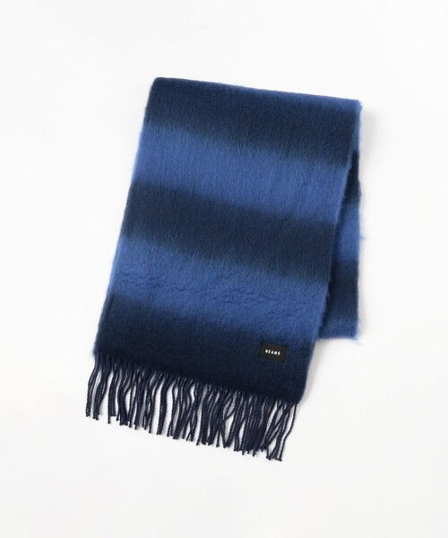 BEAMS（ビームス）の「ボーダー ビッグ ストール（マフラー・メンズ・ネイビー/ブラウン/グレー・ONE SIZE）」の8枚目の写真