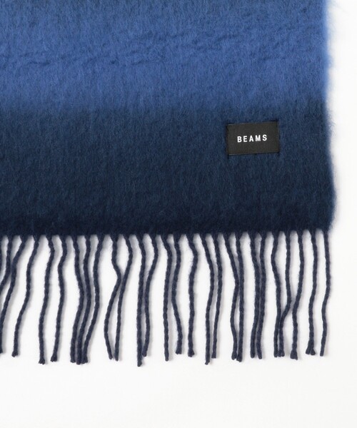 BEAMS（ビームス）の「ボーダー ビッグ ストール（マフラー・メンズ・ネイビー/ブラウン/グレー・ONE SIZE）」の9枚目の写真