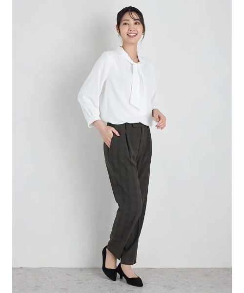 HARUYAMA(ハルヤマ)の「デシンボウタイ ブラウス ウォッシャブル 【SOFFICE】(シャツ/ブラウス・レディース・オフホワイト/ブルー・S/M/L/LL)」の10枚目の写真