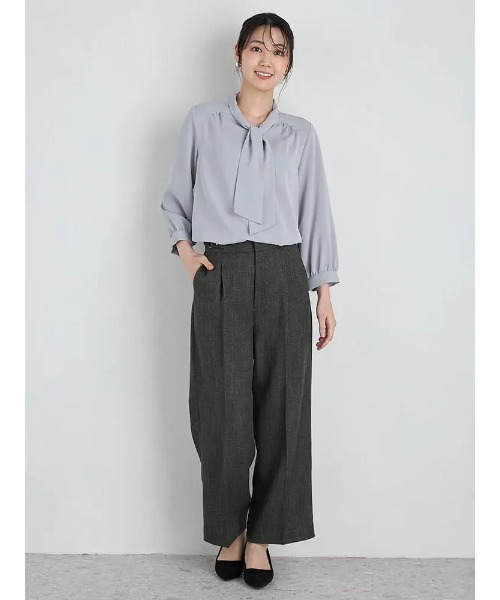 HARUYAMA(ハルヤマ)の「デシンボウタイ ブラウス ウォッシャブル 【SOFFICE】(シャツ/ブラウス・レディース・オフホワイト/ブルー・S/M/L/LL)」の8枚目の写真