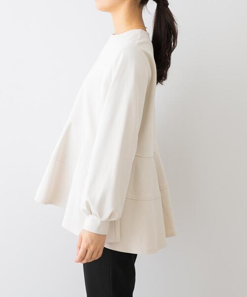 F by ROSSO(エフバイロッソ)の「F by ROSSO ペプラムカットプルオーバー(Tシャツ/カットソー・レディース・ホワイト系その他/ブラック・FREE)」の10枚目の写真