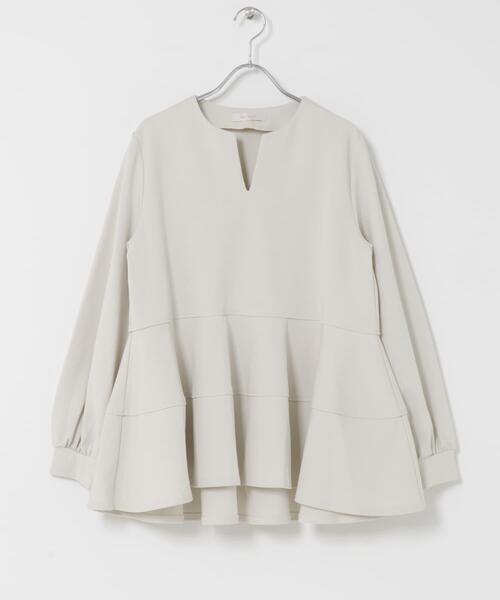 F by ROSSO(エフバイロッソ)の「F by ROSSO ペプラムカットプルオーバー(Tシャツ/カットソー・レディース・ホワイト系その他/ブラック・FREE)」の15枚目の写真