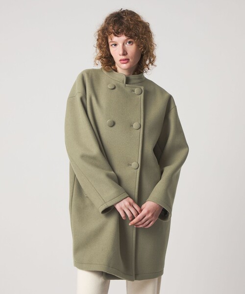 BEAUTY&YOUTH Steven Alan スタンドカラーコートM Steven Alan＞ビーバー スタンドカラー コート（ノーカラー