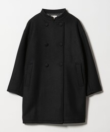 新品⭐ノーカラーコート⭐36(S)黒 チェスターコート（Black - #41 宵の水） ｜小倉織｜小倉 縞縞