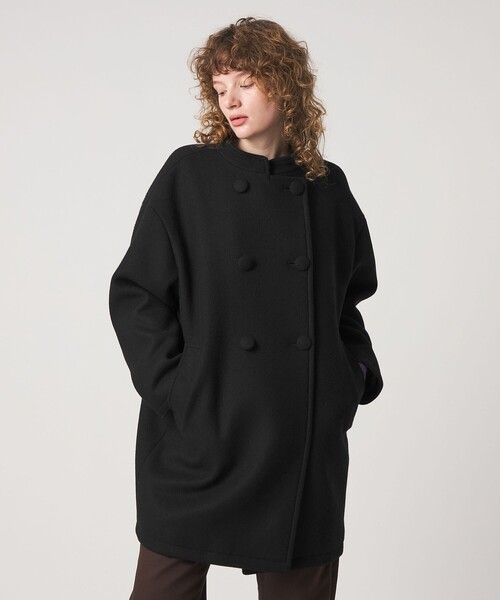 Steven Alan＞ビーバー スタンドカラー コート（ノーカラーコート