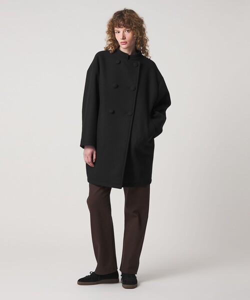 セール】＜Steven Alan＞ビーバー スタンドカラー コート（ノーカラー