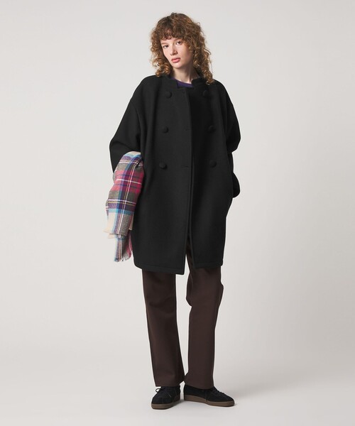 Steven Alan＞ビーバー スタンドカラー コート（ノーカラーコート