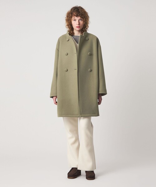 Steven Alan＞ビーバー スタンドカラー コート（ノーカラーコート