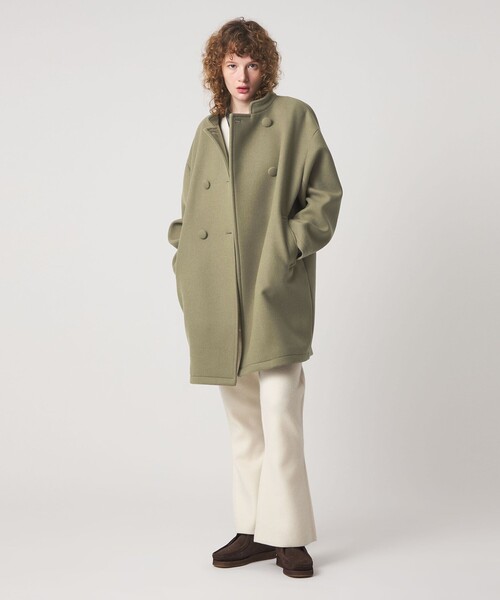 セール】＜Steven Alan＞ビーバー スタンドカラー コート（ノーカラー