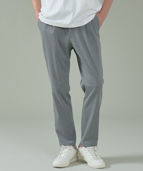 ABAHOUSE（アバハウス）の「【WONDER SHAPE/ワンダーシェイプ】1プリーツ スリムテーパード イージーパンツ（その他パンツ・メンズ・ブラック/ライトグレー/ベージュ・50/46/48/44）」の3枚目の写真