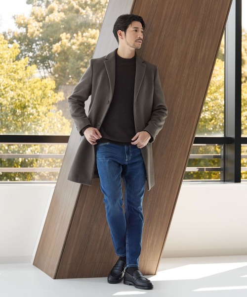 セール】【WEB限定 WARDROBE SMART】PE メルトン チェスターコート