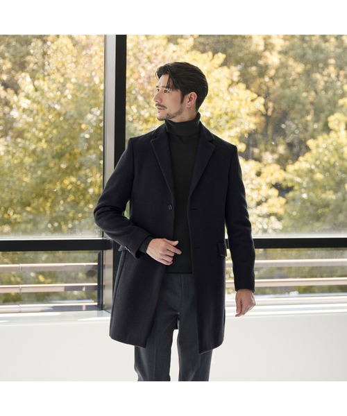 WEB限定 WARDROBE SMART】PE メルトン チェスターコート（チェスター