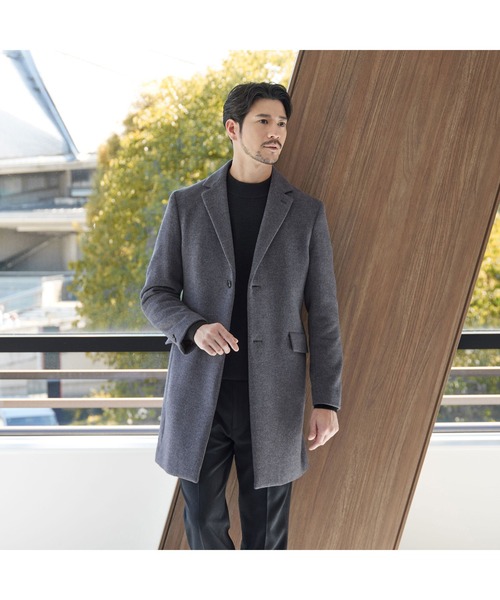 セール】【WEB限定 WARDROBE SMART】PE メルトン チェスターコート