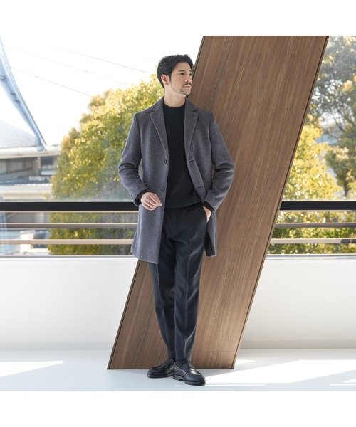 WEB限定 WARDROBE SMART】PE メルトン チェスターコート（チェスター