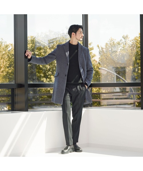 セール】【WEB限定 WARDROBE SMART】PE メルトン チェスターコート