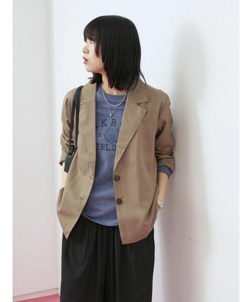 Samansa Mos2 blue（サマンサモスモスブルー）の「アソートプリントロンT（Tシャツ/カットソー・レディース・オフホワイト/ダークオレンジ/ブルー/ベージュ/チャコールグレー・F）」の18枚目の写真