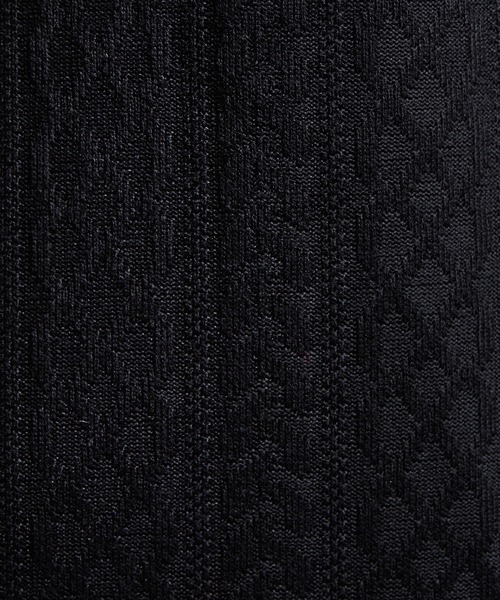 HIDEAWAYS NICOLE(ハイダウェイニコル)の「【HIDEAWAYS BLACK】アランニットボンディング Vネックプルオーバー(Tシャツ/カットソー・メンズ・ベージュ/ネイビー/ブラック/オフホワイト・MEDIUM/LARGE/X-LARGE)」の10枚目の写真
