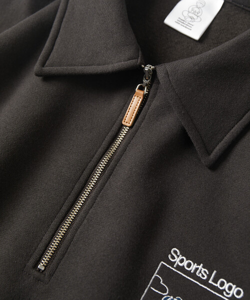 FREAK'S STORE(フリークスストア)の「tombonia/トムボニア tombonia SPORTS LOGO ハーフジップ ポロカラースウェット(スウェット・メンズ・ライトグレー/ネイビー/チャコールグレー・LARGE/MEDIUM/SMALL)」の11枚目の写真