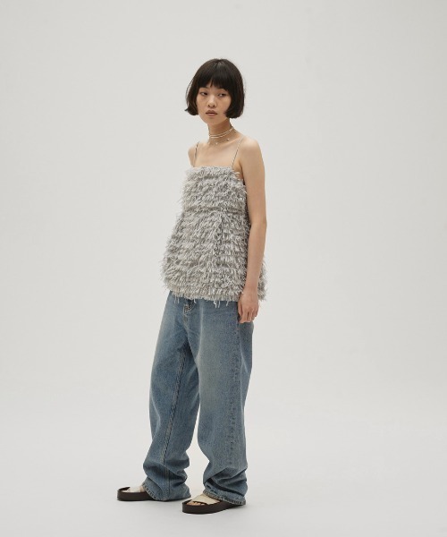 TODAYFUL(トゥデイフル)の「Tapeyarn Jacquard Camisole(キャミソール・レディース・サックスブルー/アイボリー/ブラック・FREE)」の6枚目の写真