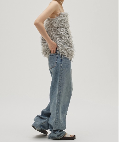 TODAYFUL(トゥデイフル)の「Tapeyarn Jacquard Camisole(キャミソール・レディース・サックスブルー/アイボリー/ブラック・FREE)」の8枚目の写真