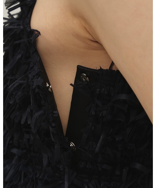 TODAYFUL(トゥデイフル)の「Tapeyarn Jacquard Camisole(キャミソール・レディース・サックスブルー/アイボリー/ブラック・FREE)」の12枚目の写真