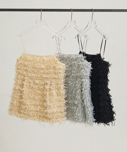 TODAYFUL(トゥデイフル)の「Tapeyarn Jacquard Camisole(キャミソール・レディース・サックスブルー/アイボリー/ブラック・FREE)」の16枚目の写真