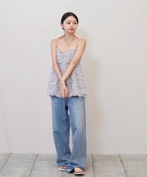 TODAYFUL(トゥデイフル)の「Tapeyarn Jacquard Camisole(キャミソール・レディース・サックスブルー/アイボリー/ブラック・FREE)」の22枚目の写真