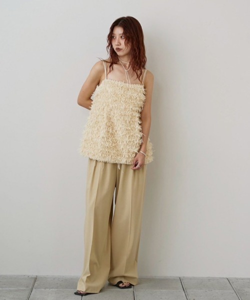 TODAYFUL(トゥデイフル)の「Tapeyarn Jacquard Camisole(キャミソール・レディース・サックスブルー/アイボリー/ブラック・FREE)」の21枚目の写真