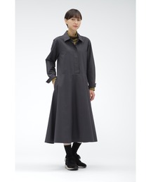 MARGARET HOWELL ブラック シャツワンピース MHL. 【2025/定価3.8万】マーガレットハウエル MARGARET HOWELL