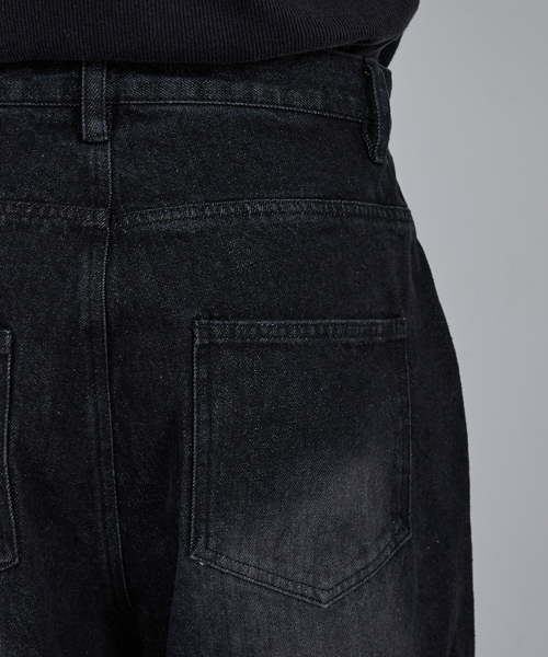AH ABAHOUSE(エーエイチアバハウス)の「BLAST WIDE BAGGY DENIM PANTS / ブラスト ワイドバギー デニムパンツ(デニムパンツ・メンズ・ブラック/サックスブルー/ブルー・44/46/48/42)」の9枚目の写真