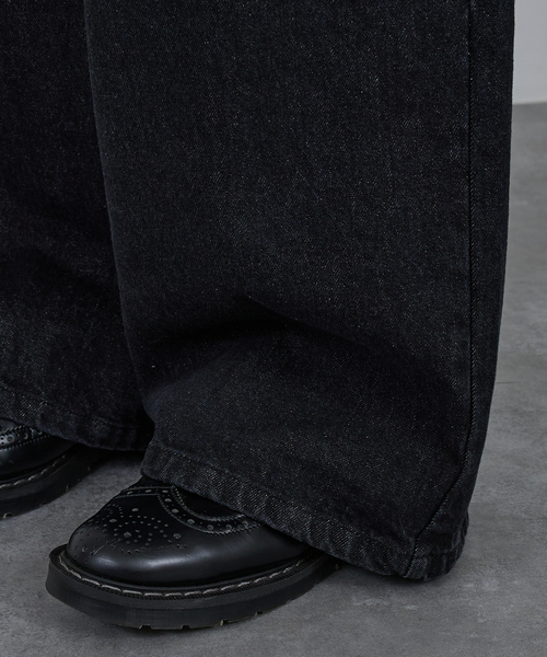 AH ABAHOUSE(エーエイチアバハウス)の「BLAST WIDE BAGGY DENIM PANTS / ブラスト ワイドバギー デニムパンツ(デニムパンツ・メンズ・ブラック/サックスブルー/ブルー・44/46/48/42)」の10枚目の写真