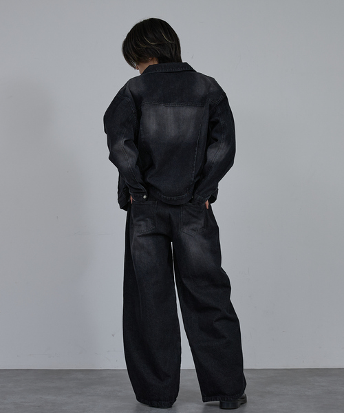 AH ABAHOUSE(エーエイチアバハウス)の「BLAST WIDE BAGGY DENIM PANTS / ブラスト ワイドバギー デニムパンツ(デニムパンツ・メンズ・ブラック/サックスブルー/ブルー・44/46/48/42)」の13枚目の写真