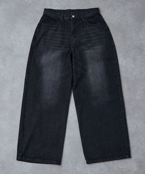 AH ABAHOUSE(エーエイチアバハウス)の「BLAST WIDE BAGGY DENIM PANTS / ブラスト ワイドバギー デニムパンツ(デニムパンツ・メンズ・ブラック/サックスブルー/ブルー・44/46/48/42)」の15枚目の写真
