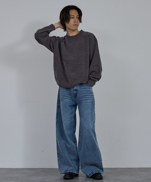 AH ABAHOUSE(エーエイチアバハウス)の「BLAST WIDE BAGGY DENIM PANTS / ブラスト ワイドバギー デニムパンツ(デニムパンツ・メンズ・ブラック/サックスブルー/ブルー・44/46/48/42)」の21枚目の写真