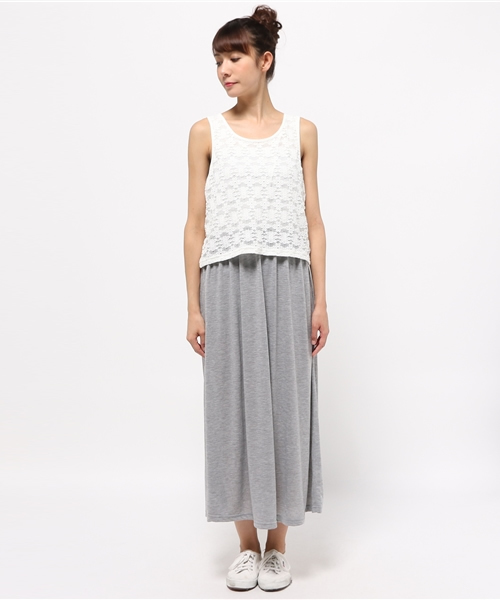 OUTLET（アウトレット）の「【Discoat Parisien】レーストップマキシOP（ワンピース・レディース・杢グレー・MEDIUM/LARGE）」の4枚目の写真