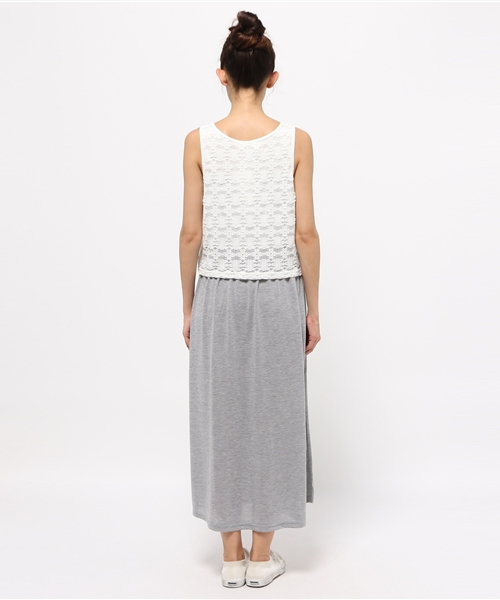 OUTLET（アウトレット）の「【Discoat Parisien】レーストップマキシOP（ワンピース・レディース・杢グレー・MEDIUM/LARGE）」の6枚目の写真