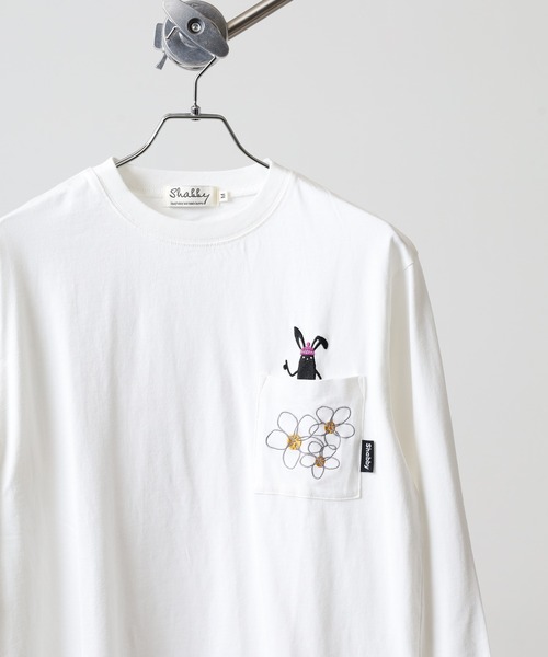 FUNALIVE（ファンアライブ）の「SHABBY　シャビ 長袖Tシャツ L/TEE unisex（Tシャツ/カットソー・メンズ・ホワイト系1/オリーブ/ブラック/ホワイト系2/オリーブ系1/グレー系2/オフホワイト/グレー/ホワイト系3/ブラック系2/グレー系1/ブラック系1/マスタード/イエロー系1・L/XL/M）」の3枚目の写真