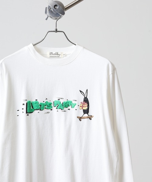 FUNALIVE（ファンアライブ）の「SHABBY　シャビ 長袖Tシャツ L/TEE unisex（Tシャツ/カットソー・メンズ・ホワイト系1/オリーブ/ブラック/ホワイト系2/オリーブ系1/グレー系2/オフホワイト/グレー/ホワイト系3/ブラック系2/グレー系1/ブラック系1/マスタード/イエロー系1・L/XL/M）」の4枚目の写真
